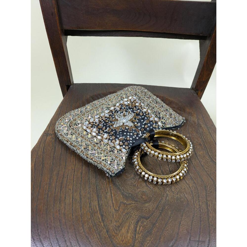 1990's heavily beaded fairy bangle bag